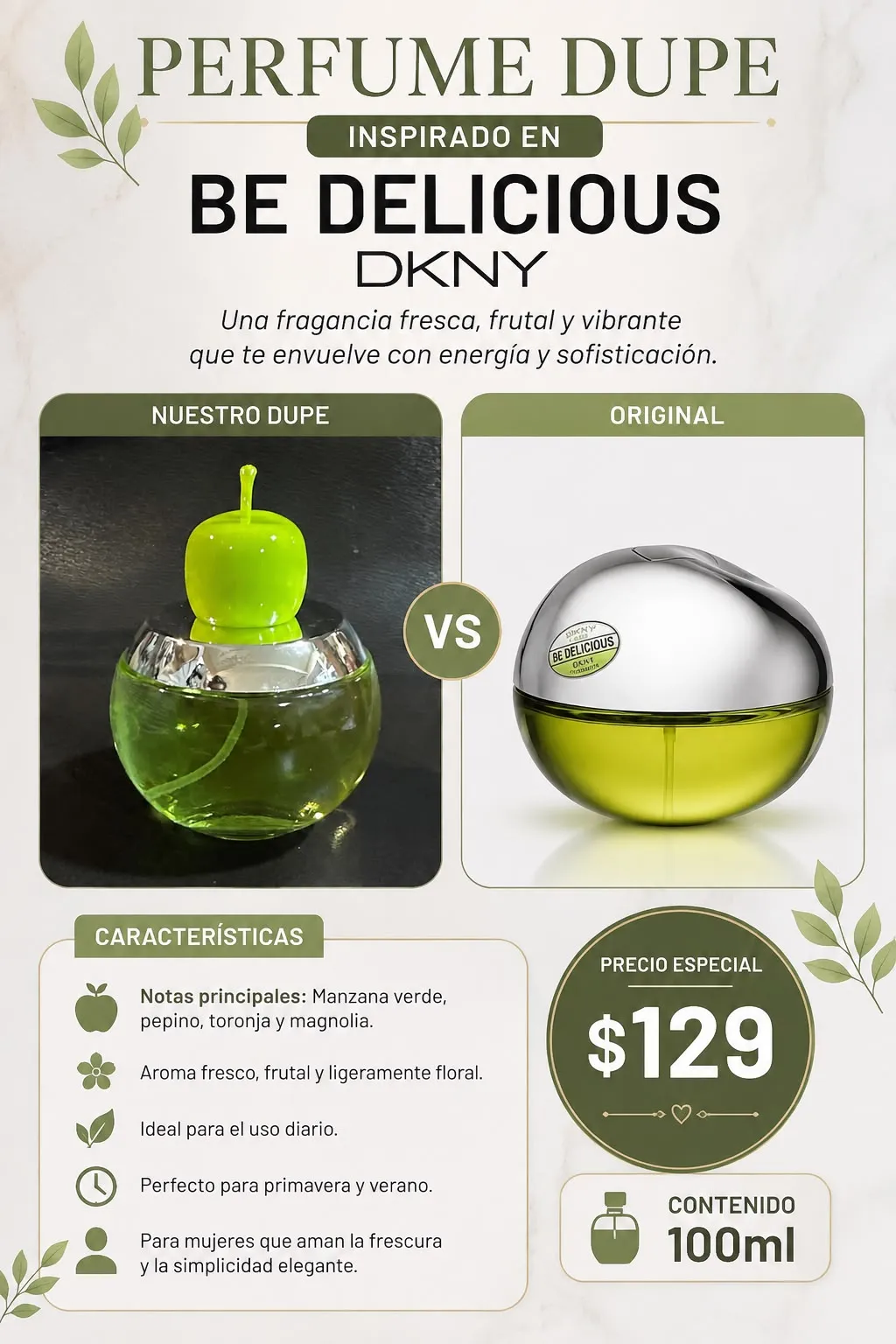Dupe Inspirado en Be Delicious DKNY — imagen 1