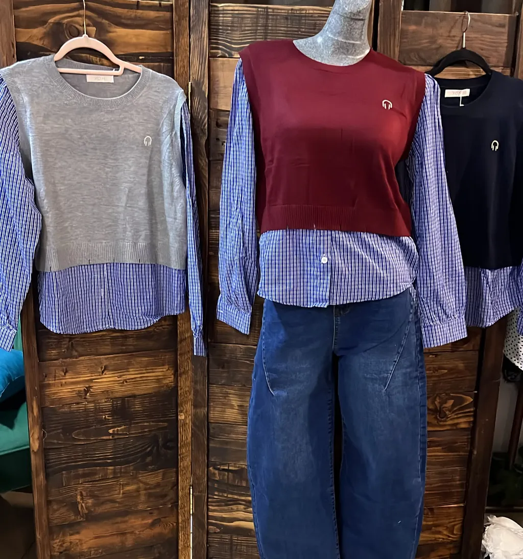 Camisa con simulación chaleco (es una sola pieza) calidad premium — imagen 1