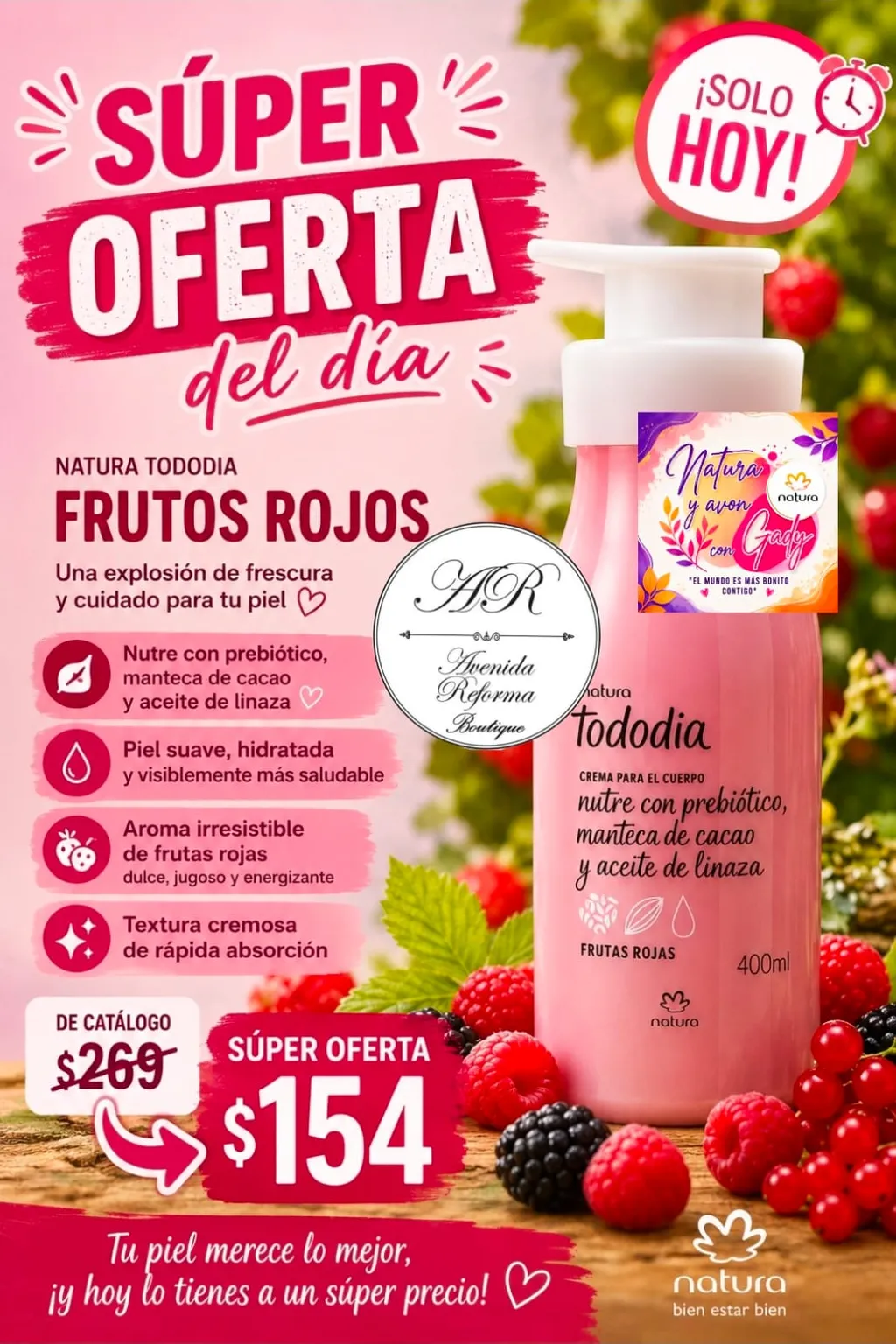 Crema para el cuerpo de frutos rojos 400 ml — imagen 1