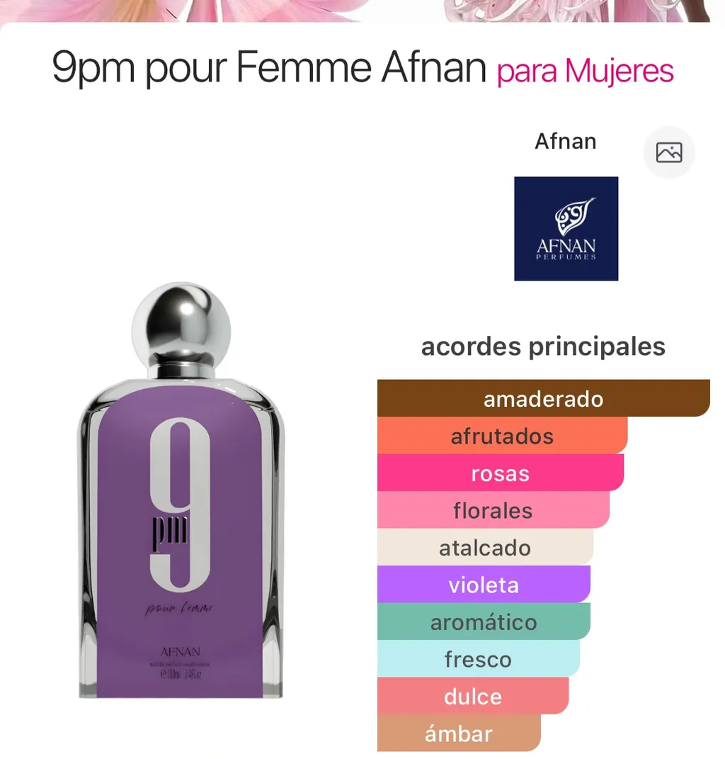 9 pm Pour Femme Afnan — imagen 1