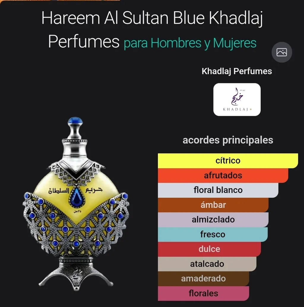 Hareem Al Sultan Blue Khadlaj Original — imagen 1
