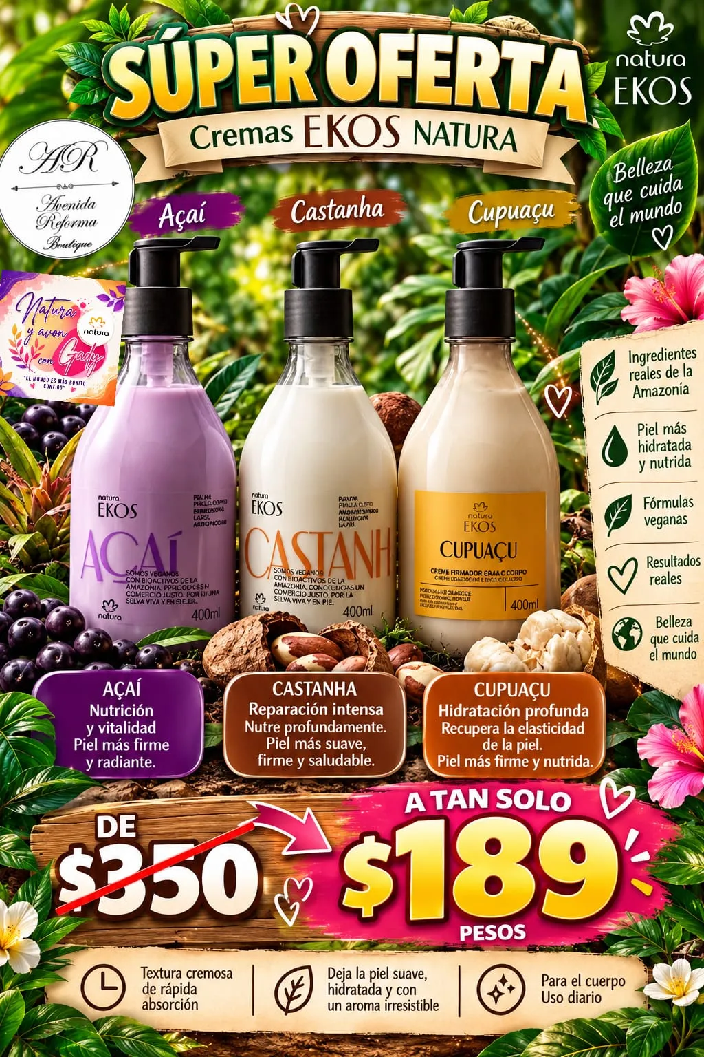 Crema Ekos natura de 400 ml — imagen 1