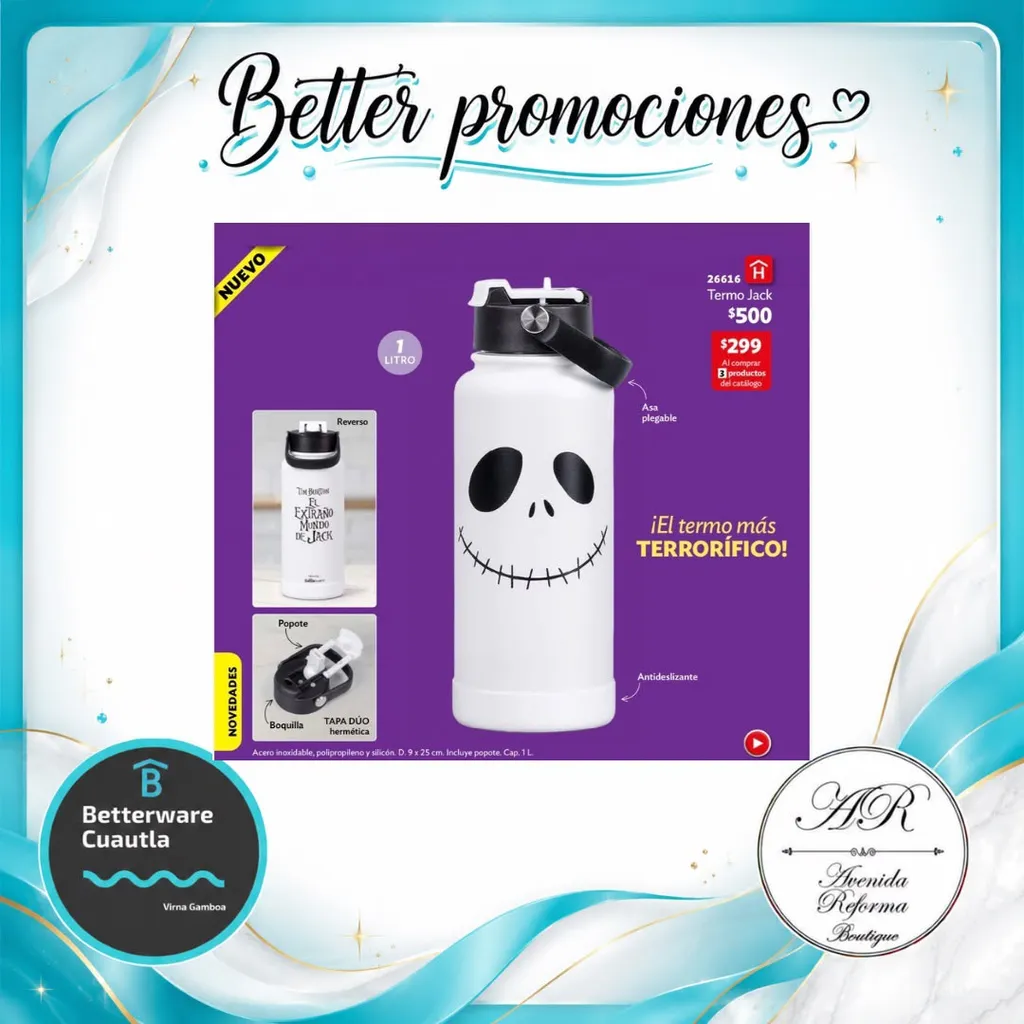 Termo Jack de Acero Inoxidable 1L — imagen 1