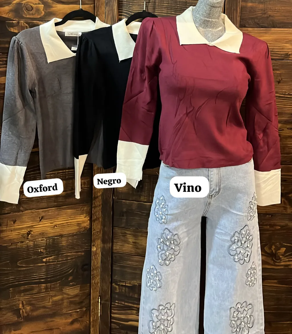 Blusa punto suave con 65% algodón — imagen 1