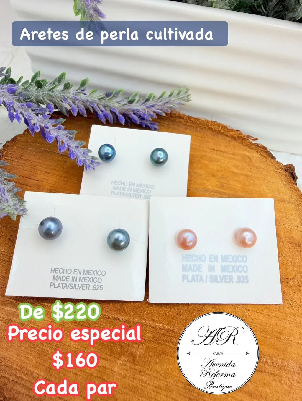 Aretes de perlas cultivada — imagen 1