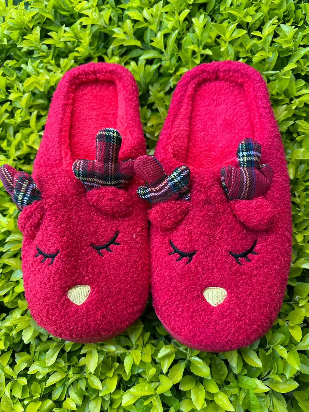 Pantuflas premium reno rojo — imagen 1