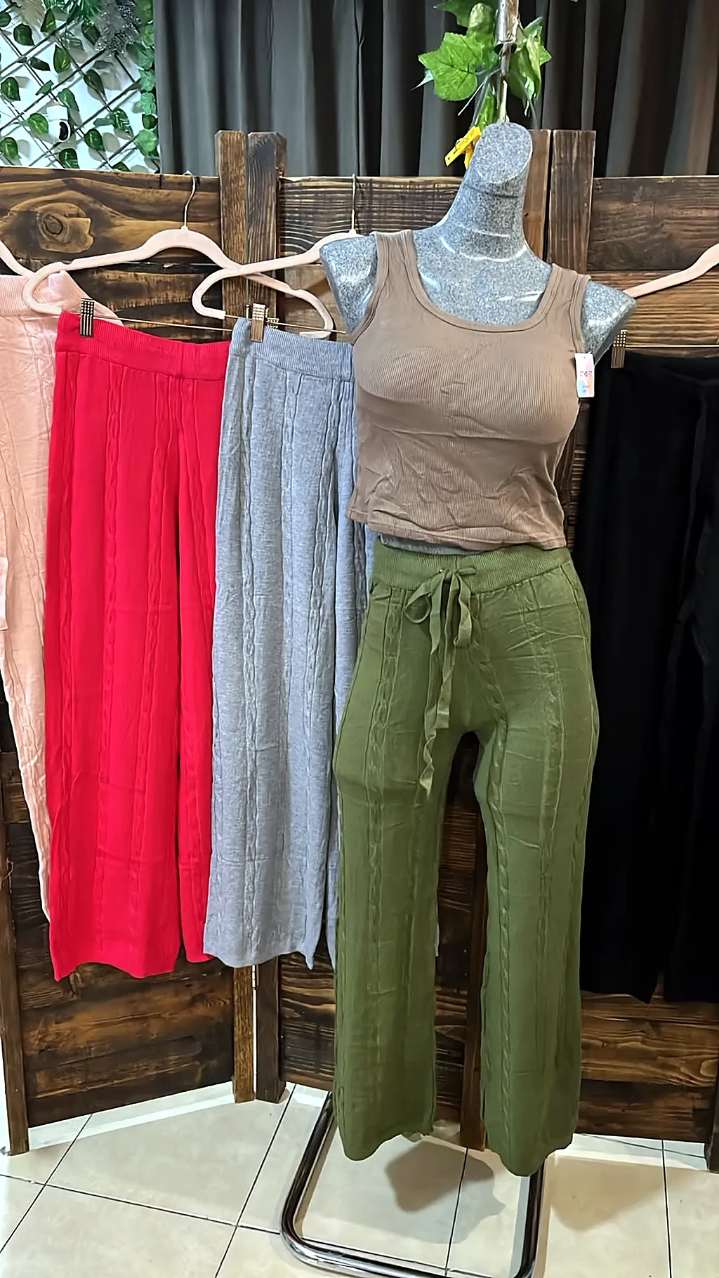 Pantalon texturizado de algodón — imagen 1