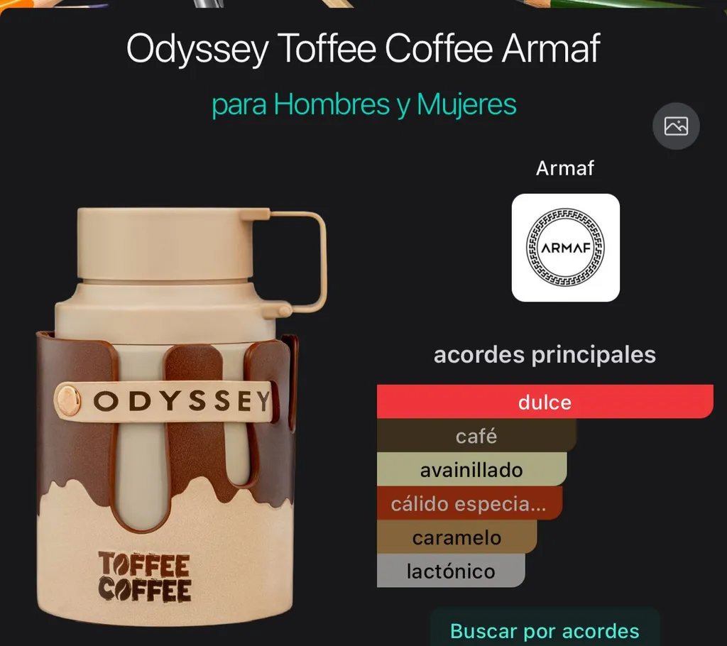 Odyssey Toffee Coffee Armaf Original 100 ml — imagen 1